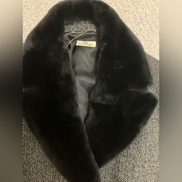 Italian Wool Coat with Fur Detail - Picture 3 of 9